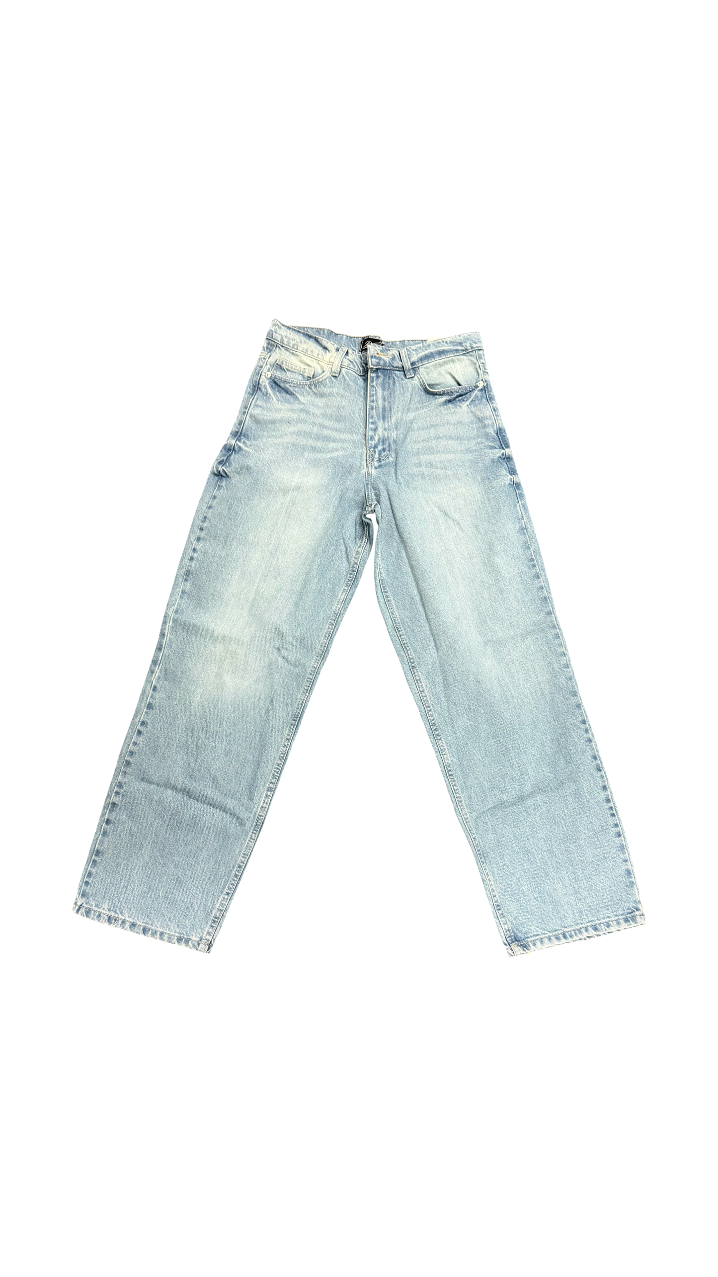 straight washed iced jeans (men)