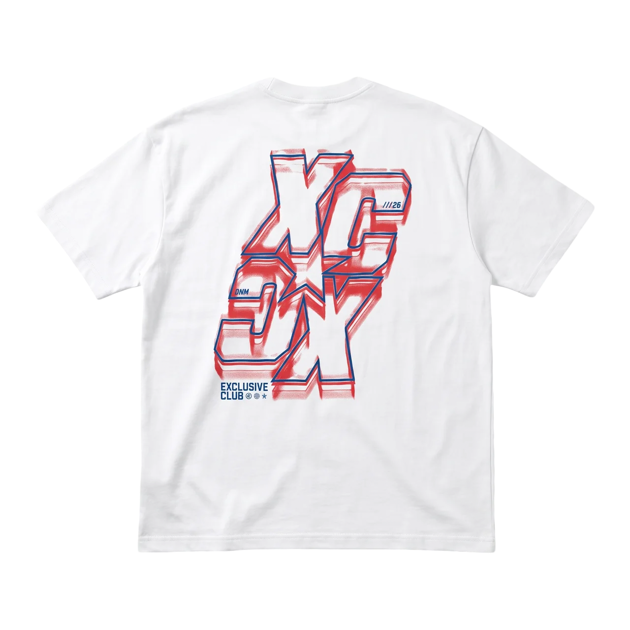 white oversized printed tee