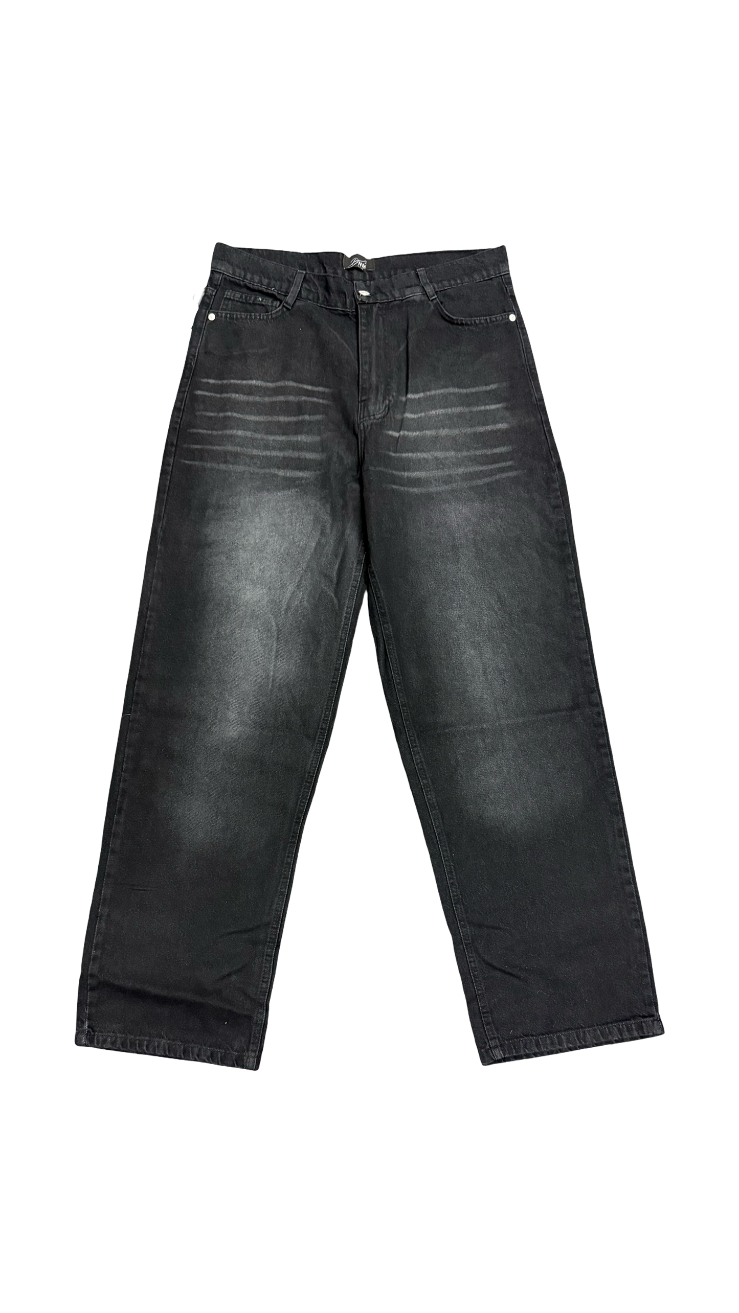 straight charcoal washed jeans (men)