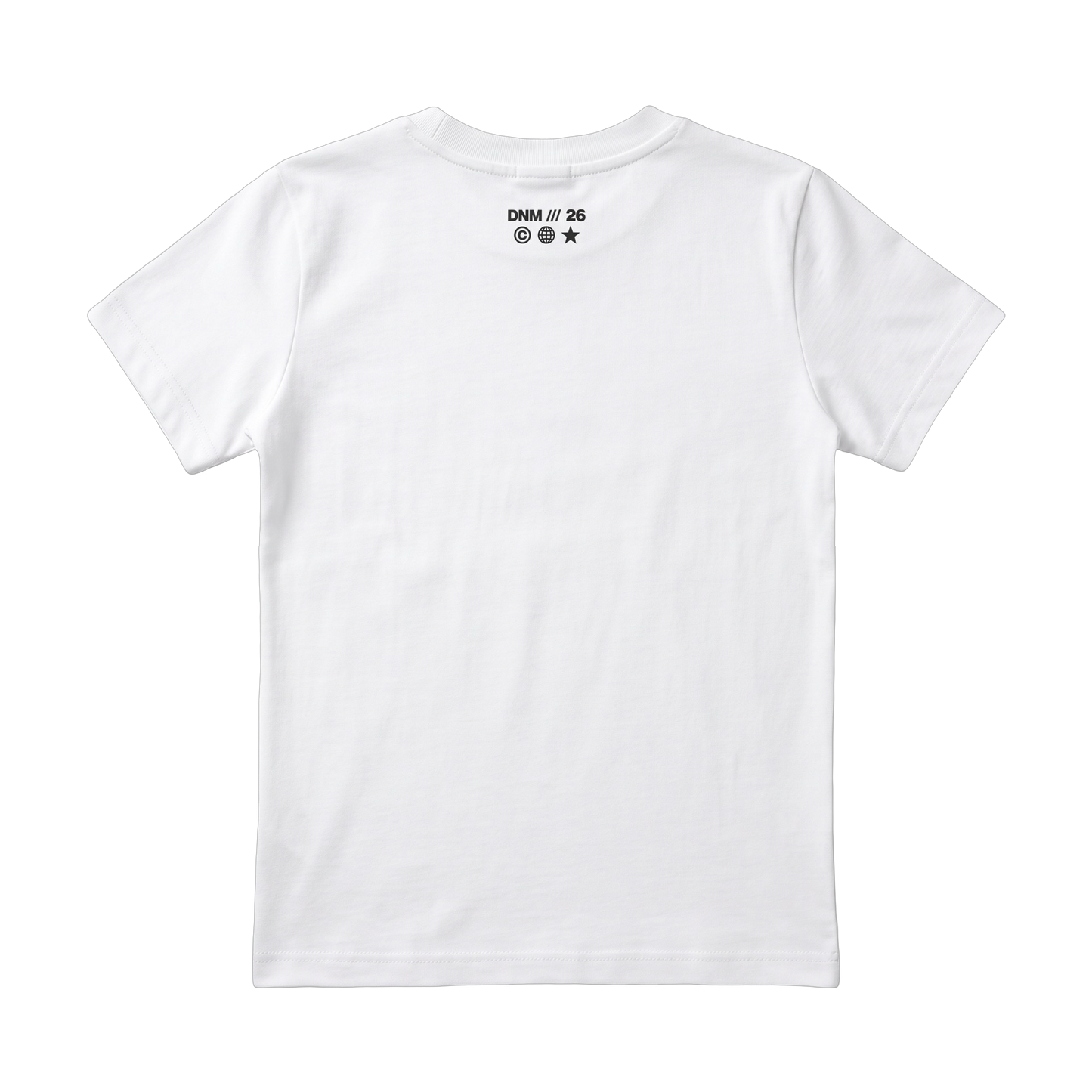 white printed baby tee