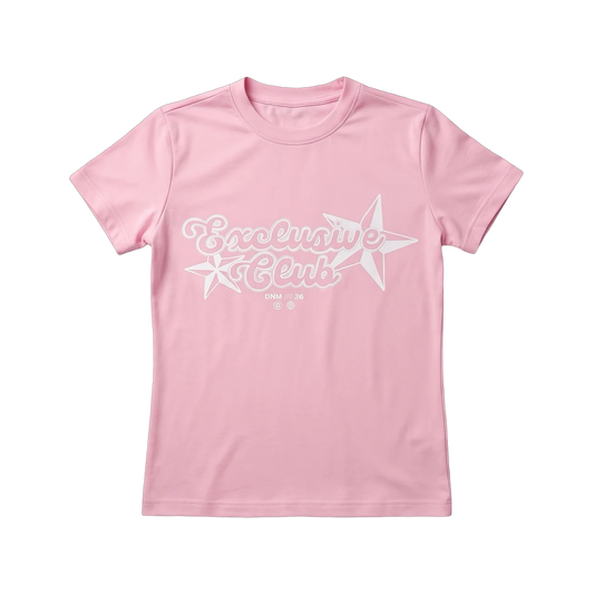 pink printed baby tee
