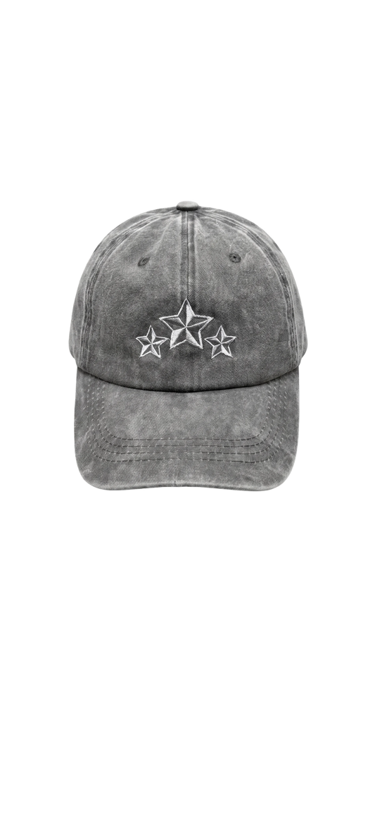 grey washed cap