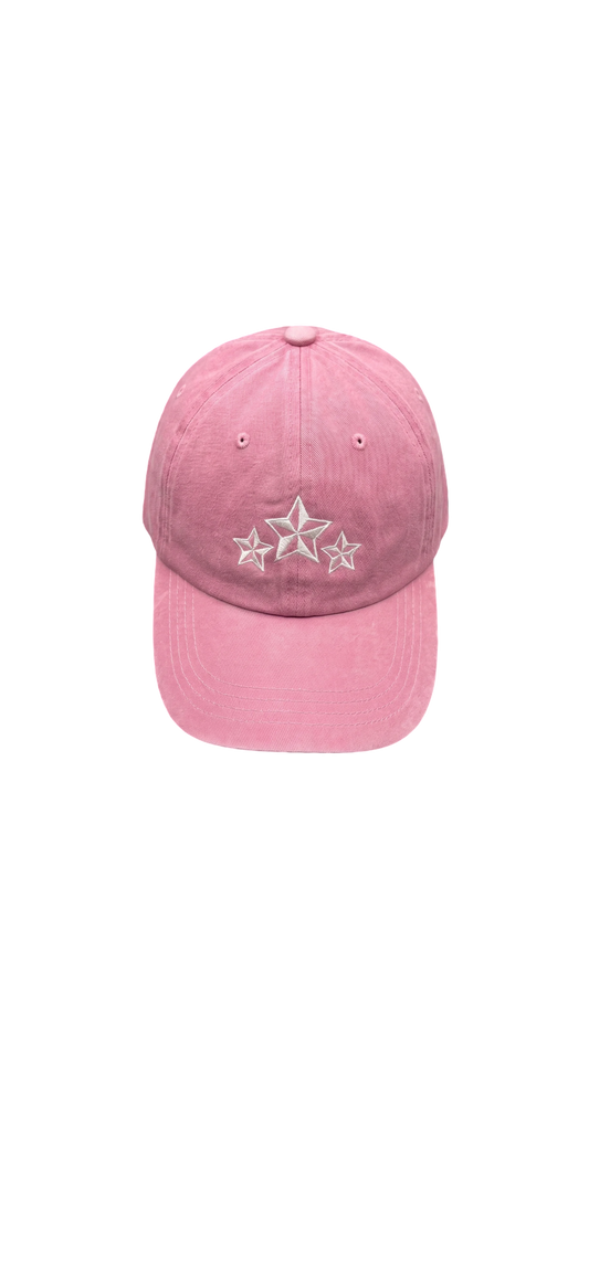 pink washed cap