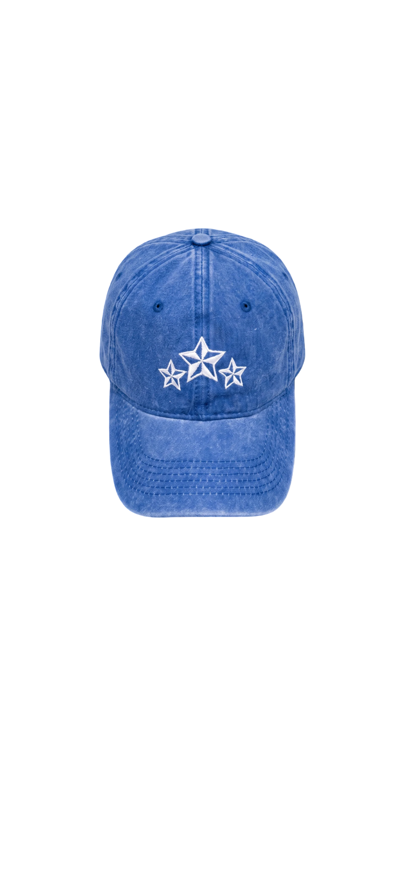 blue washed cap