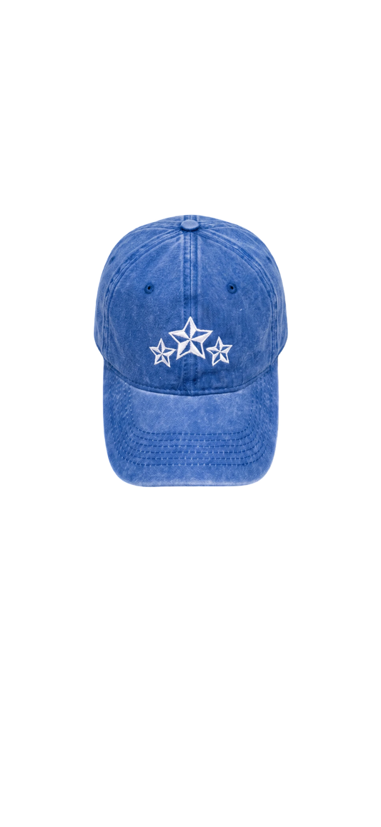 blue washed cap