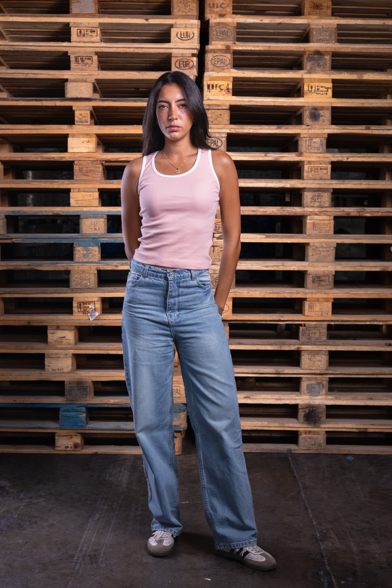 wide leg iced jeans (women)