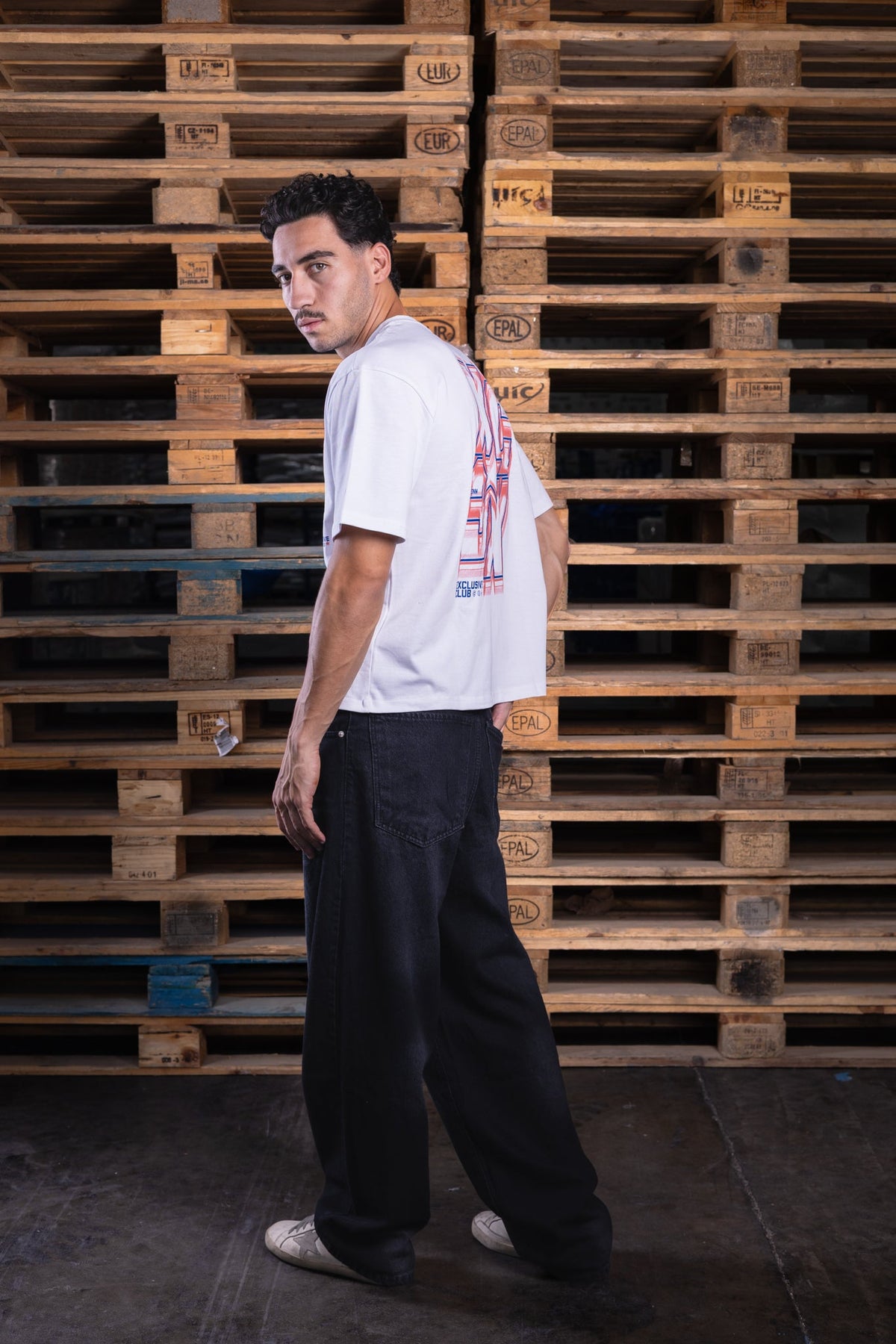 baggy charcoal washed jeans (men) - DNM.EG