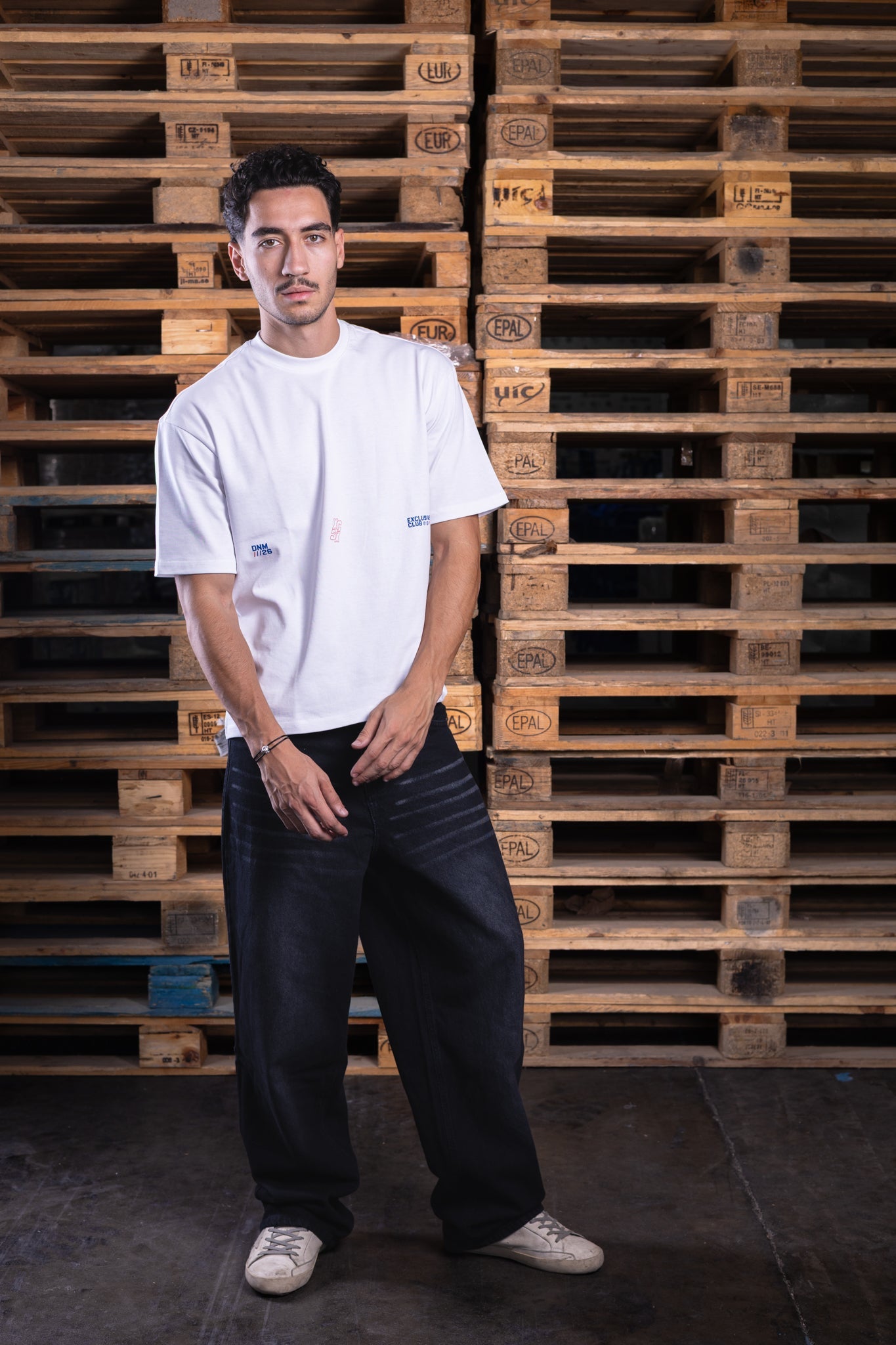 baggy charcoal washed jeans (men) - DNM.EG