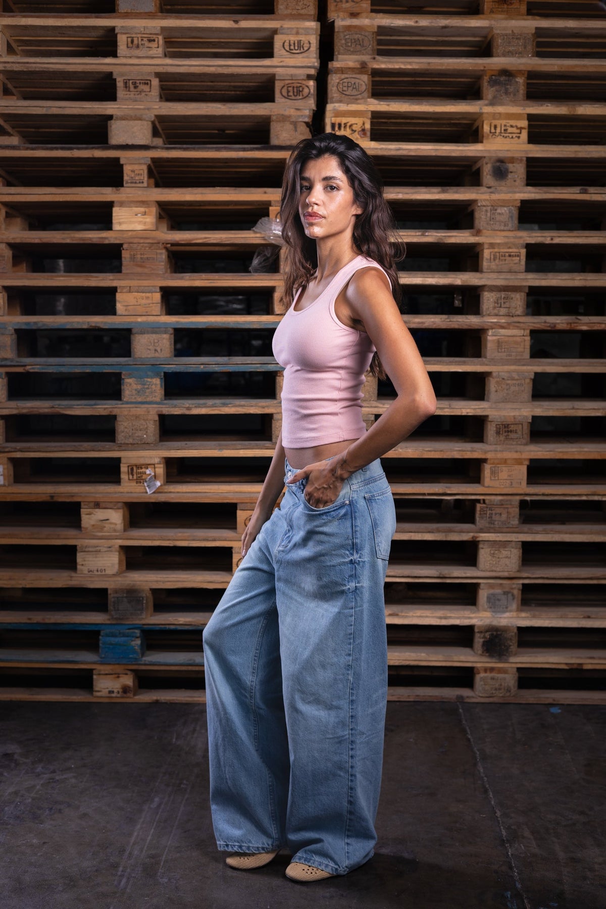 baggy washed iced (women) - DNM.EG