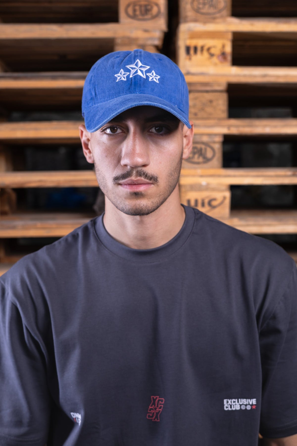 blue washed cap - DNM.EG