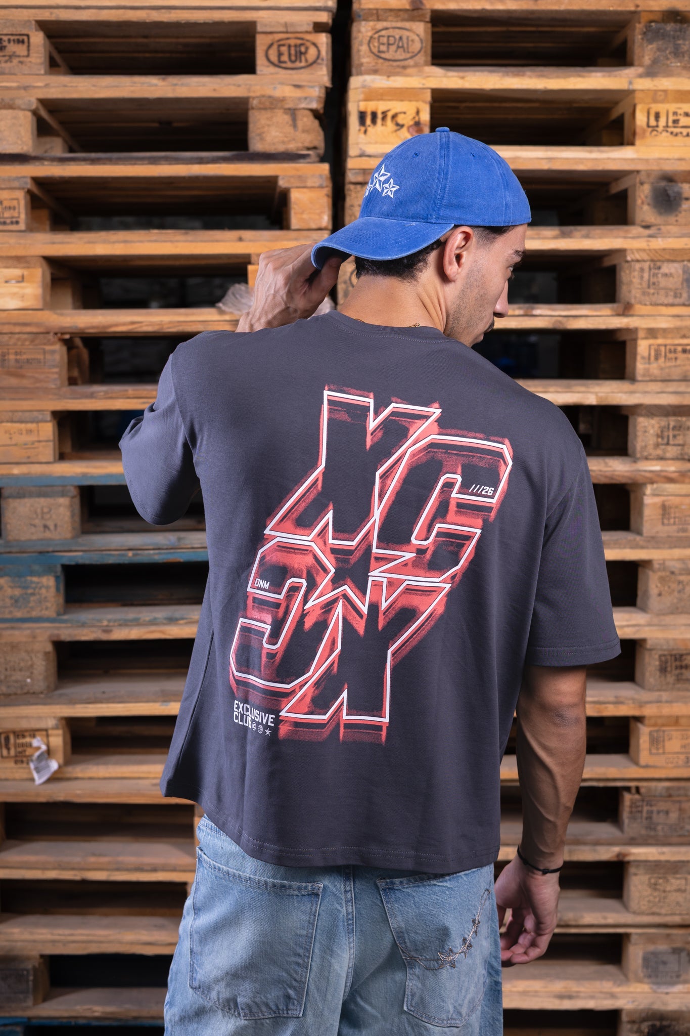 blue washed cap - DNM.EG