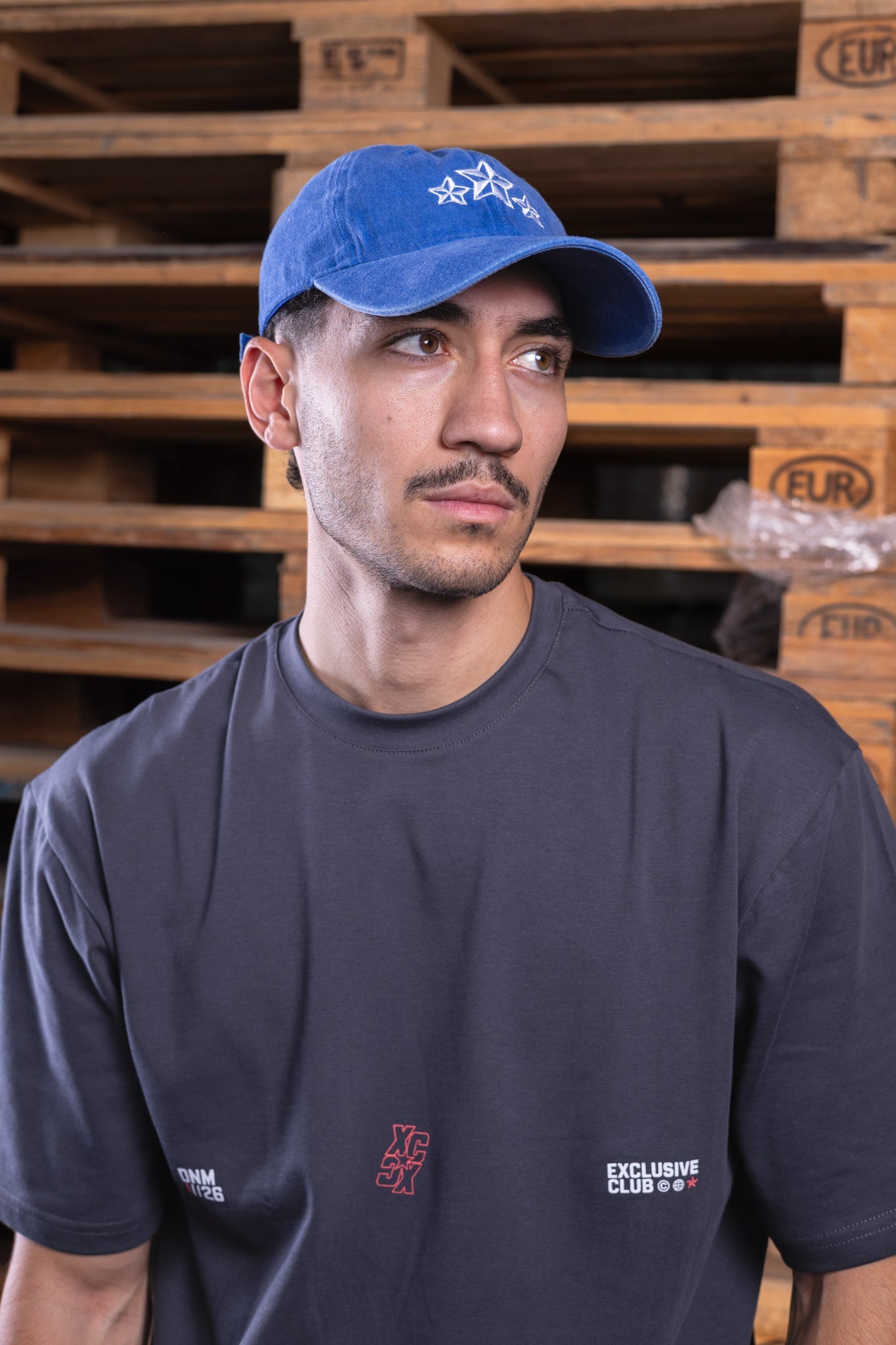 blue washed cap - DNM.EG