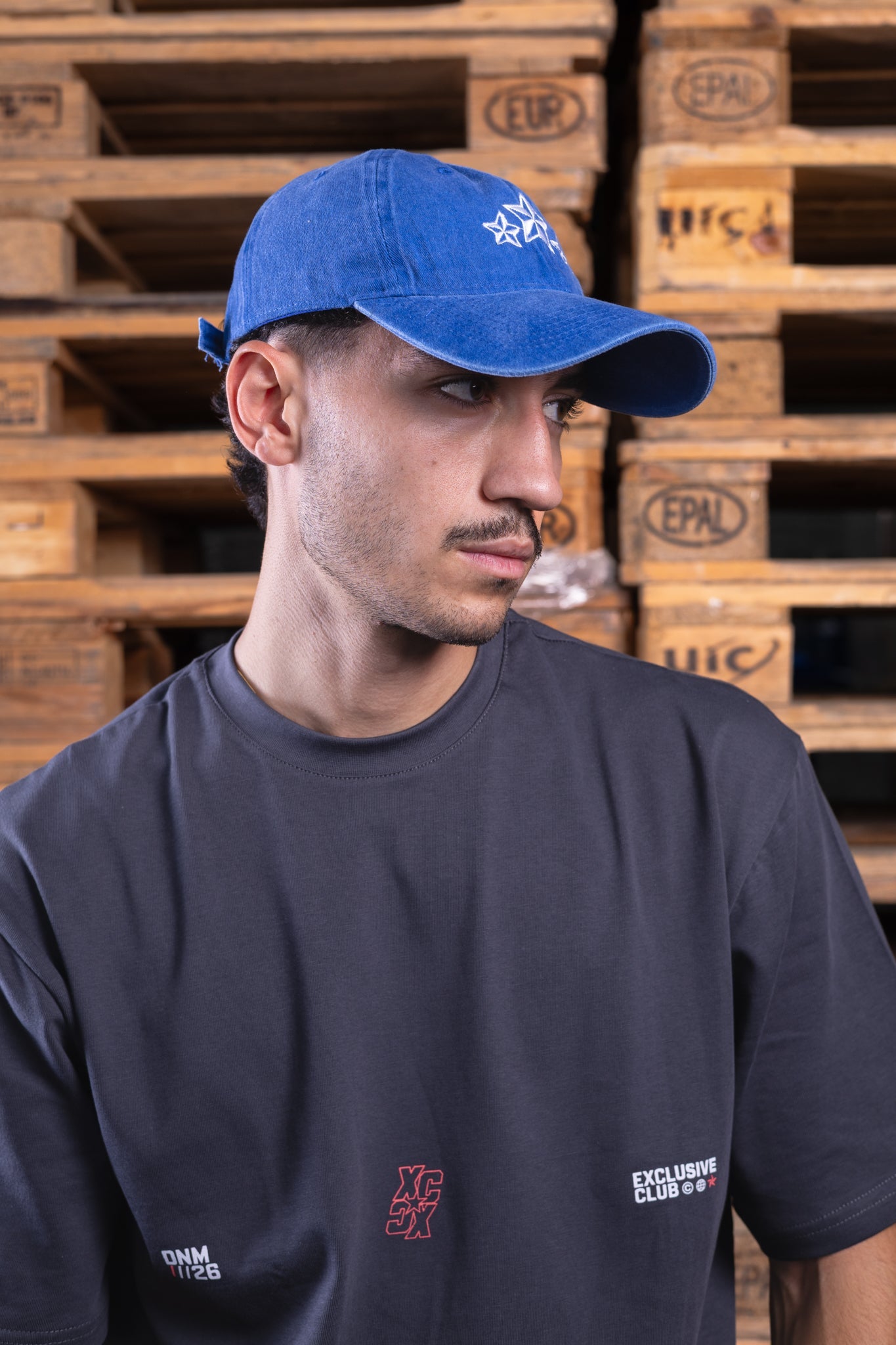 blue washed cap - DNM.EG