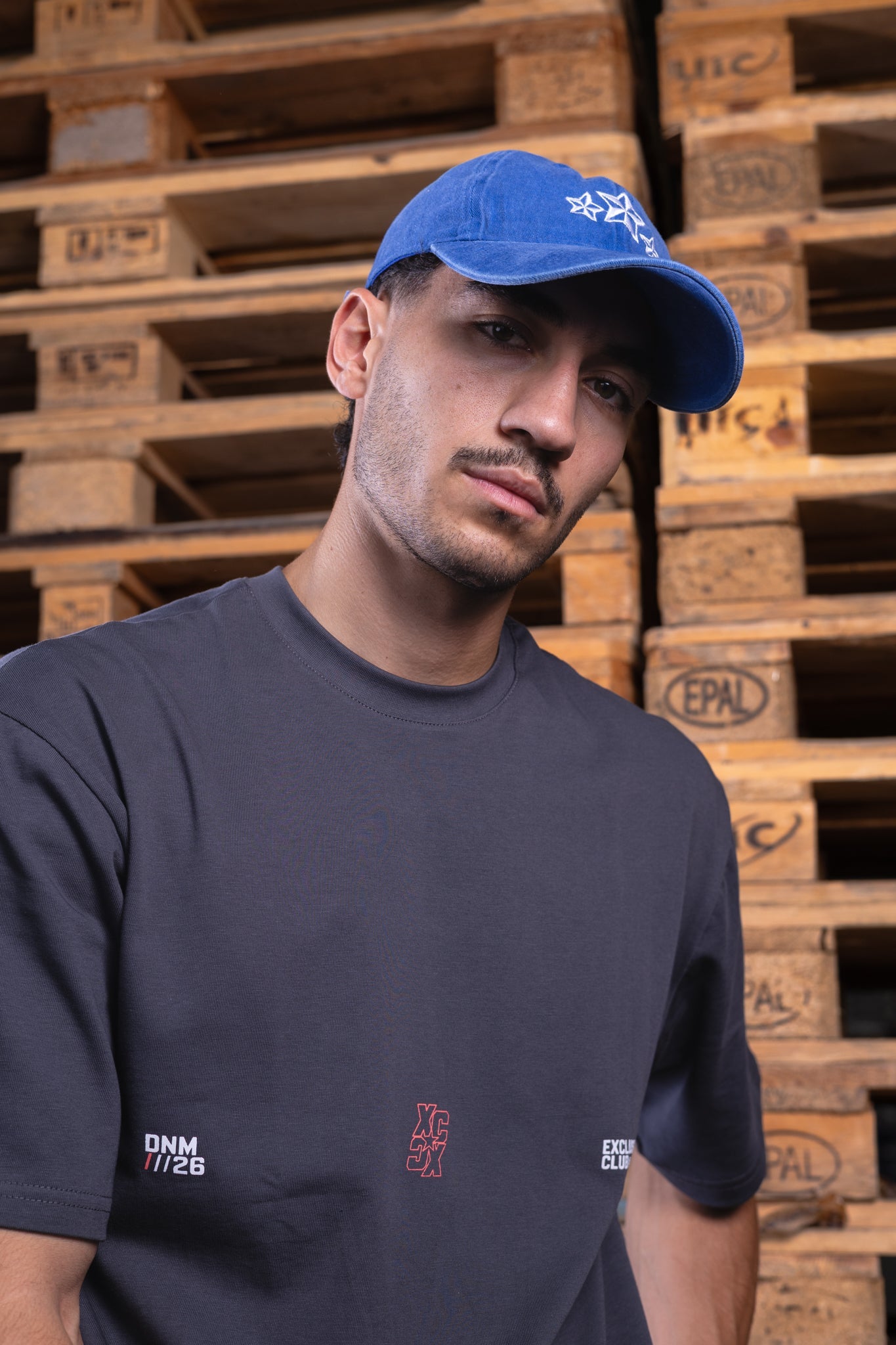 blue washed cap - DNM.EG