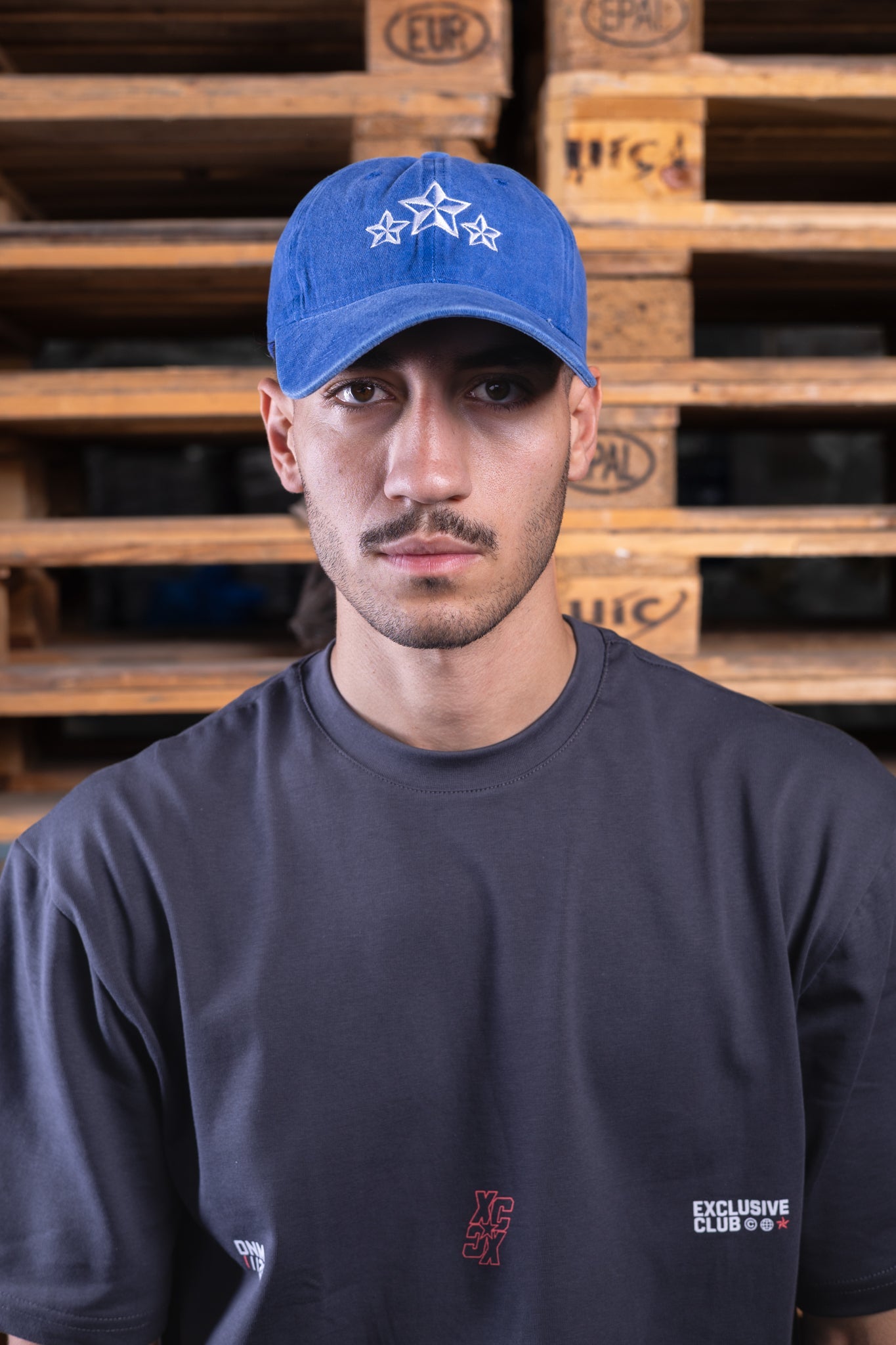blue washed cap - DNM.EG