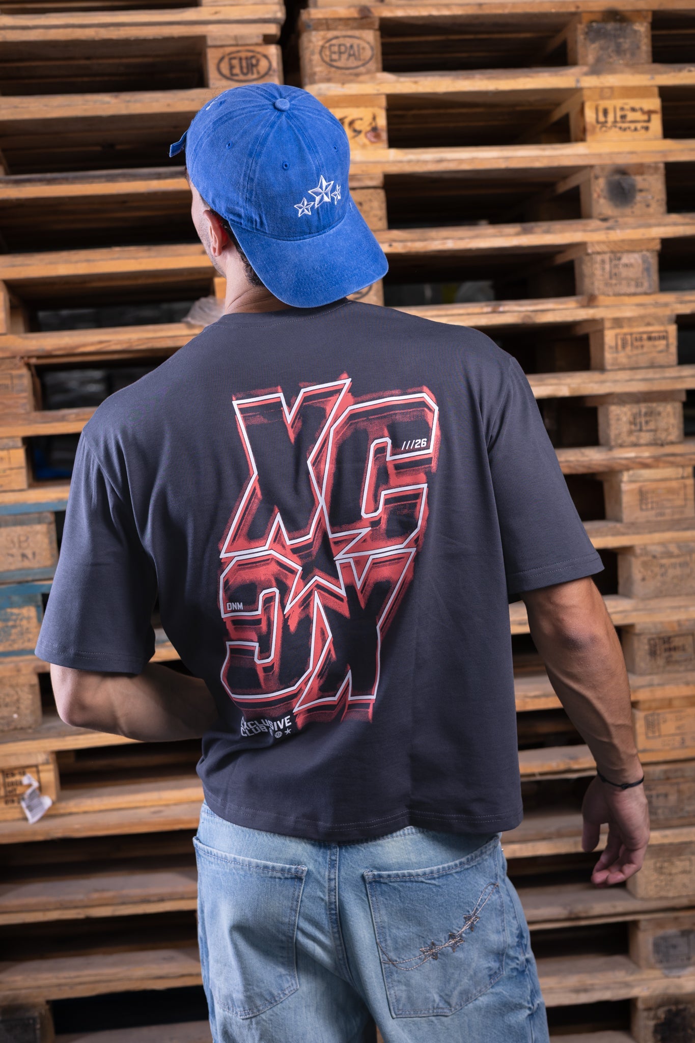 blue washed cap - DNM.EG
