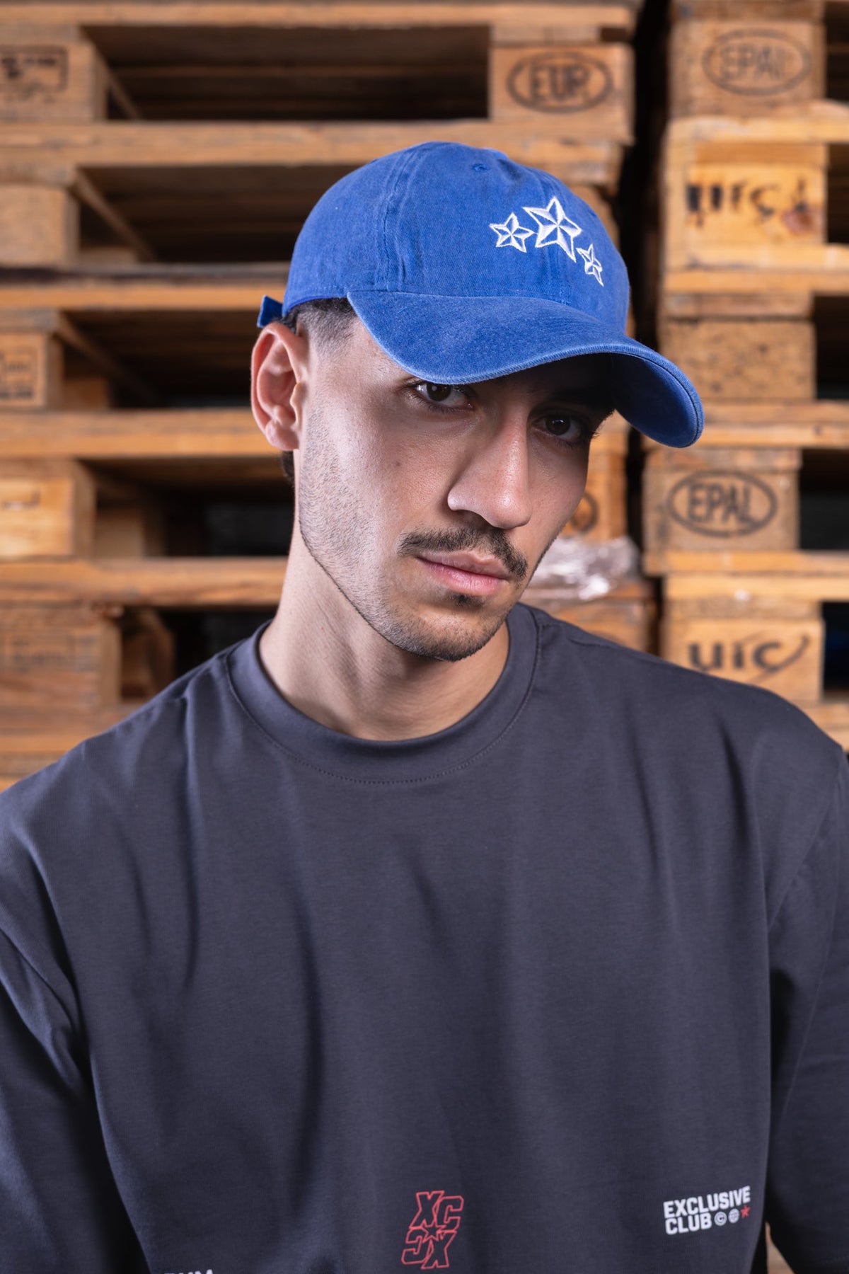 blue washed cap - DNM.EG