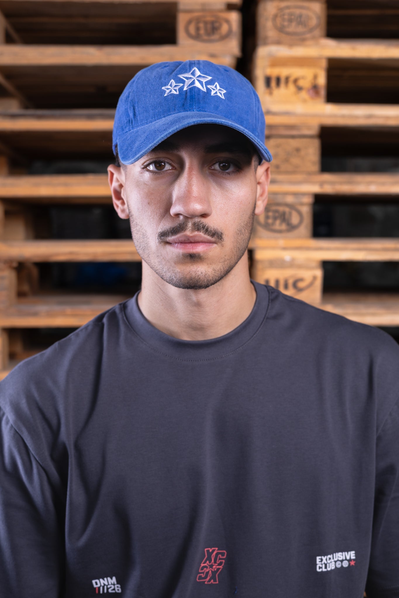 blue washed cap - DNM.EG