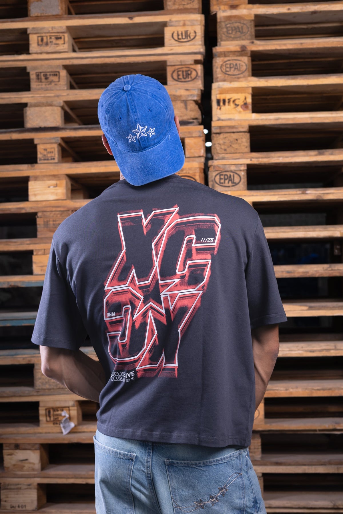 blue washed cap - DNM.EG