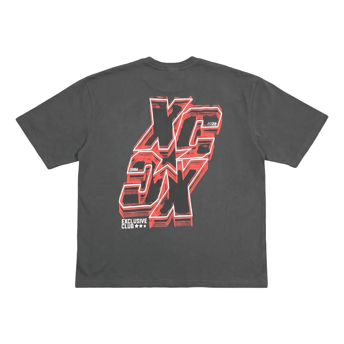 grey oversized printed tee - DNM.EG
