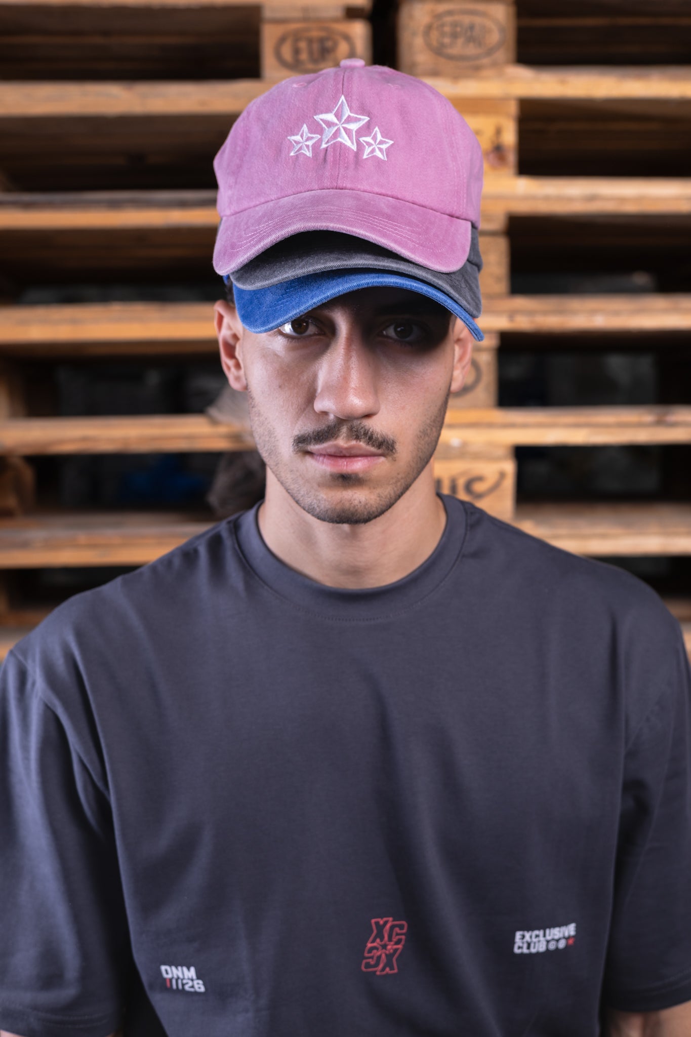 grey washed cap - DNM.EG