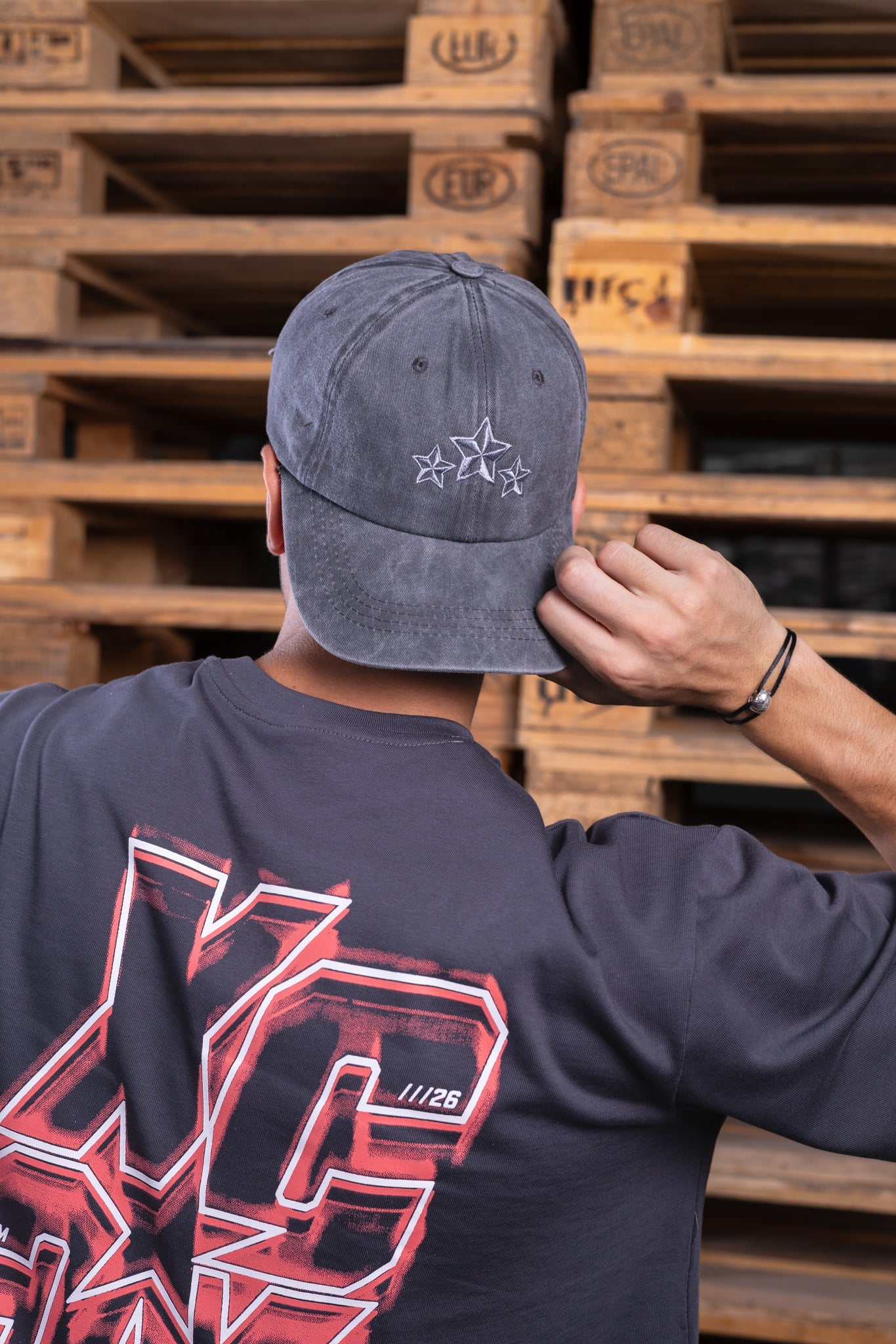 grey washed cap - DNM.EG