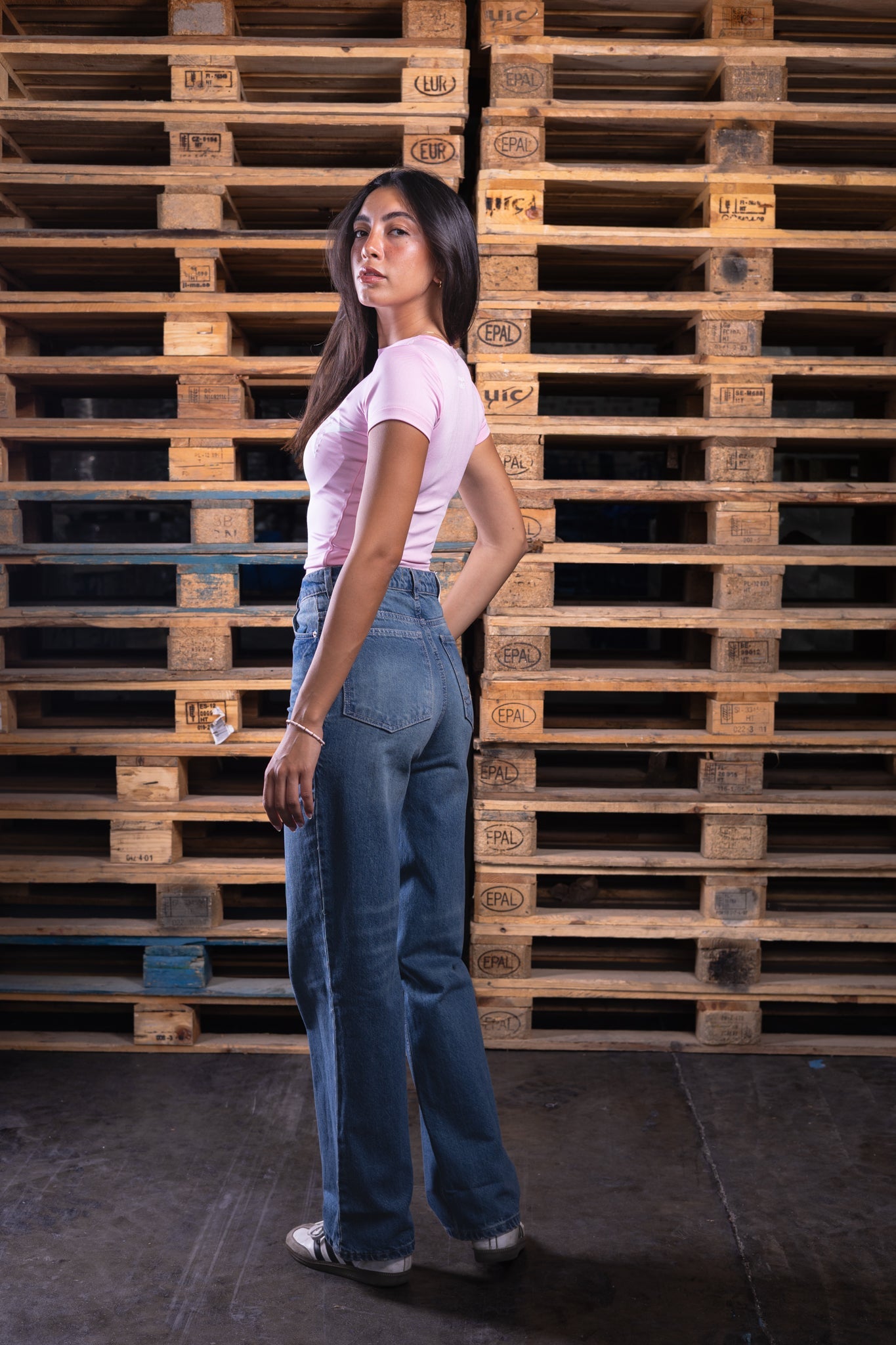 pink printed baby tee - DNM.EG