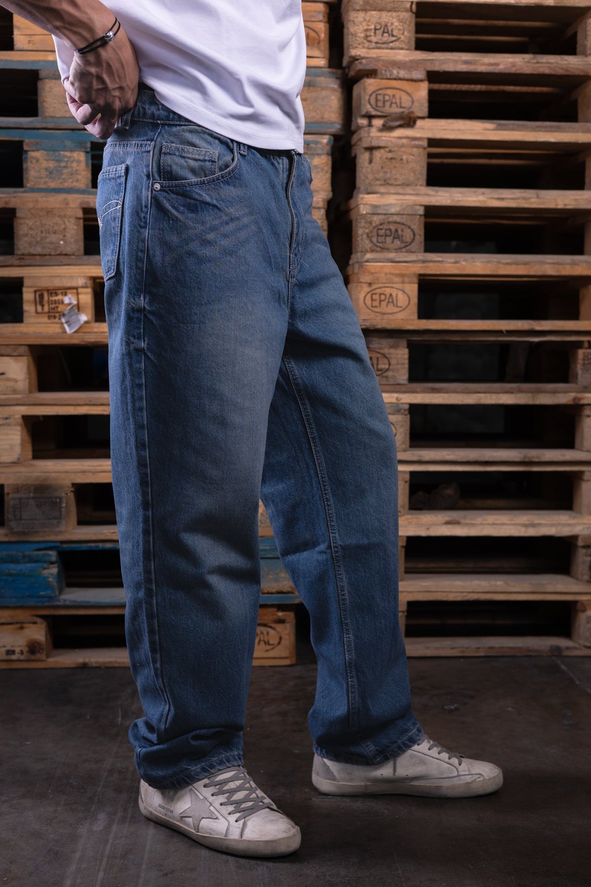 straight heavy washed jeans (men) - DNM.EG