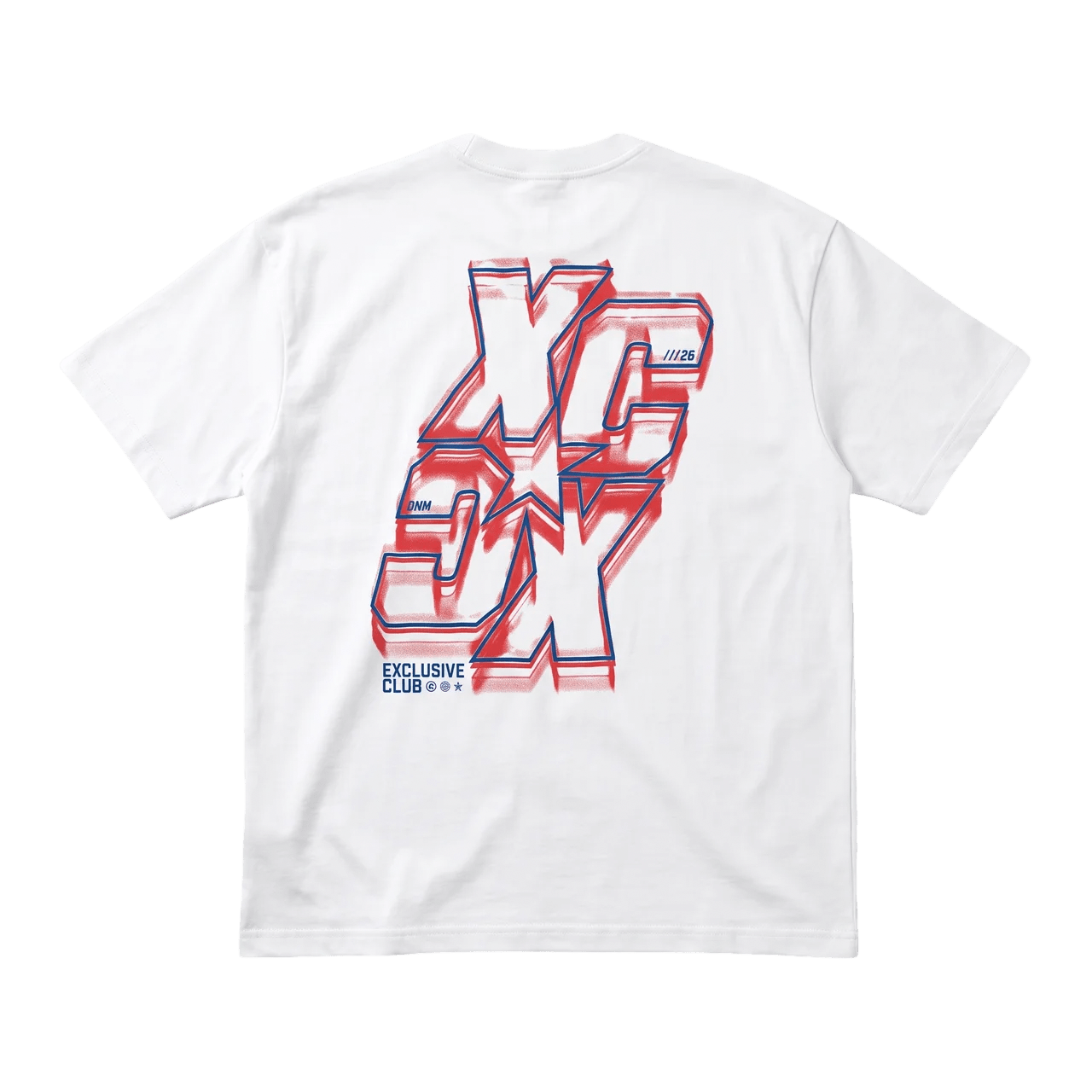 white oversized printed tee - DNM.EG