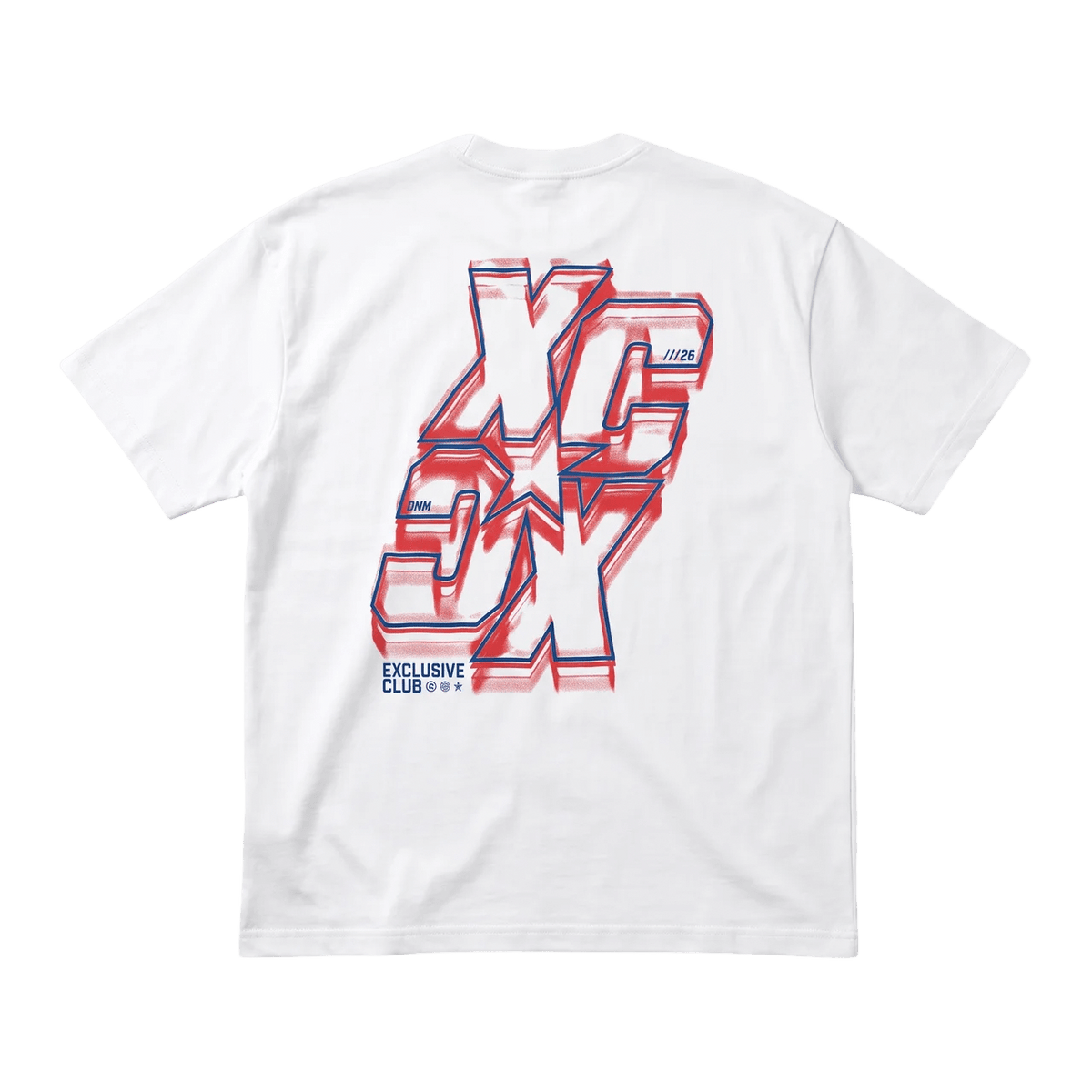 white oversized printed tee - DNM.EG
