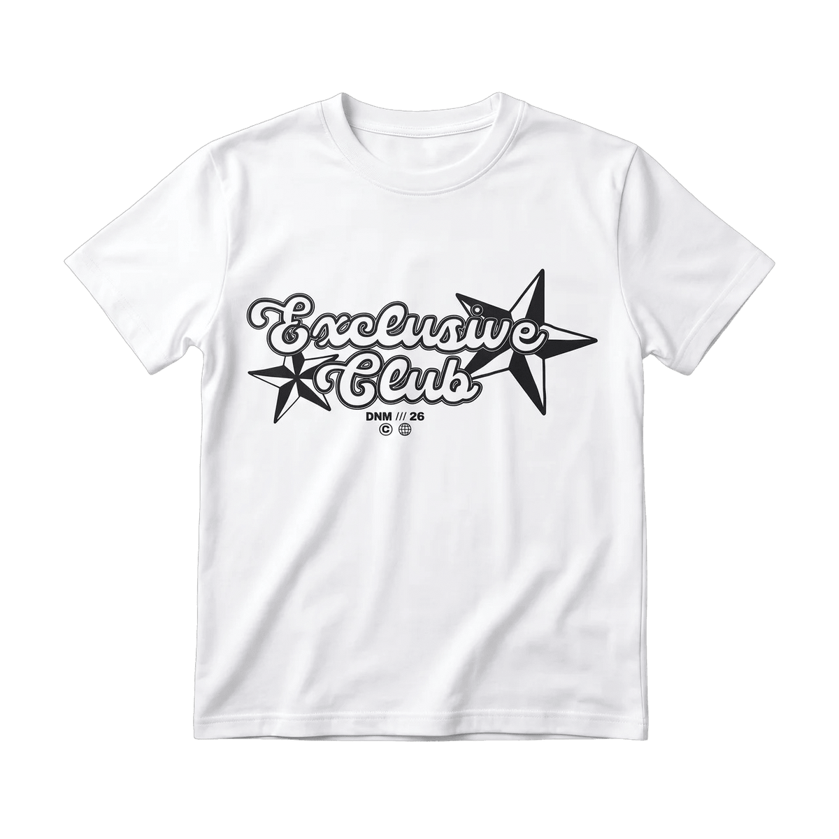 white printed baby tee - DNM.EG