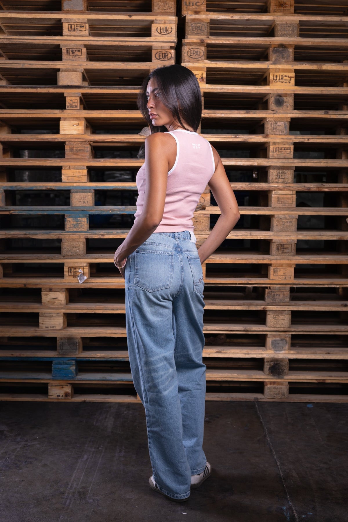 wide leg iced jeans (women) - DNM.EG