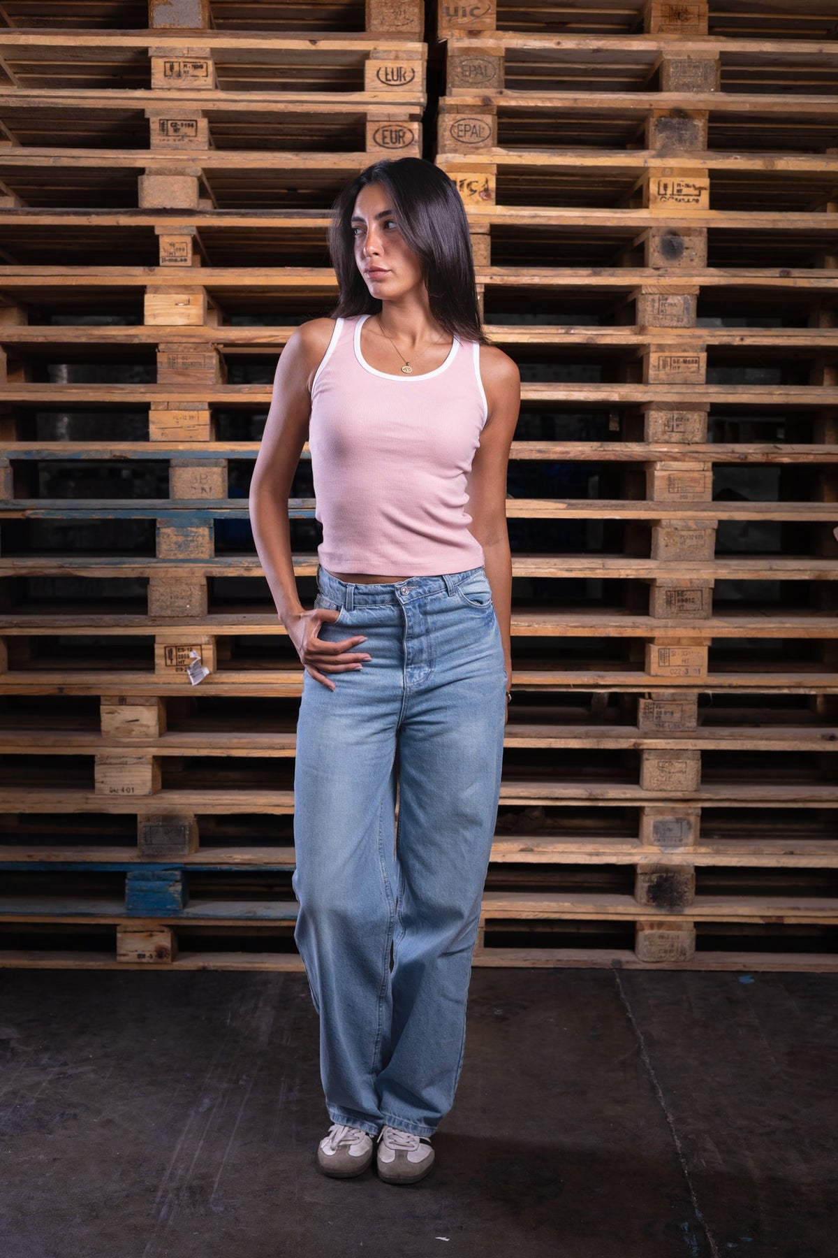 wide leg iced jeans (women) - DNM.EG